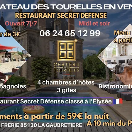 6 Personnes Vue Sur Le Chateau アパート La Gaubretière